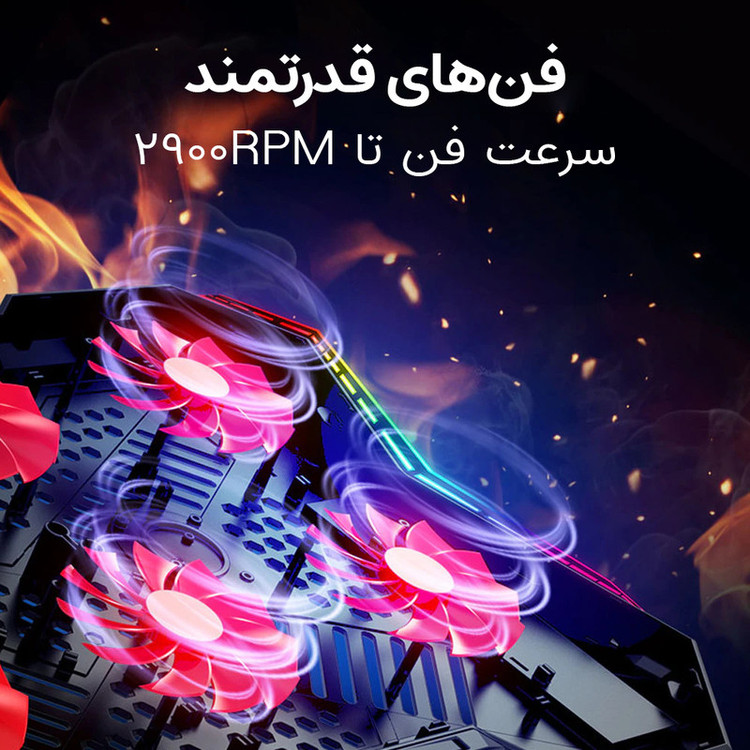 محصول نمونه تستی پایه خنک کننده لپ تاپ کول کلد مدل K40