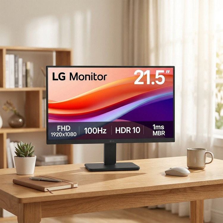 مانیتور 21.5 اینچ ال جی مدل 22U401A-B با وضوح Full HD پنل VA و نرخ به روزرسانی 100 هرتز